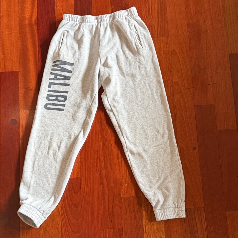 J.Galt Light Gray Joggers with Navy Print